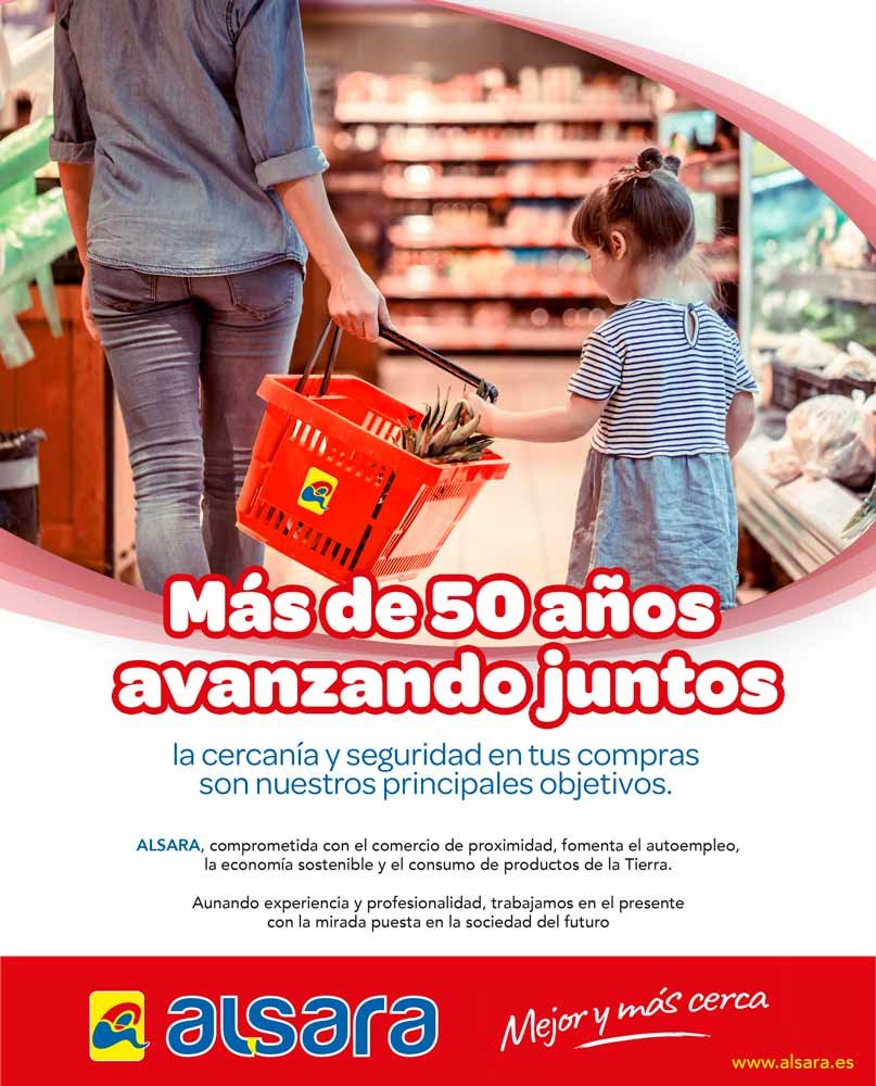 Diseño gráfico del anuncio de la cadena de supermercados Alsara
